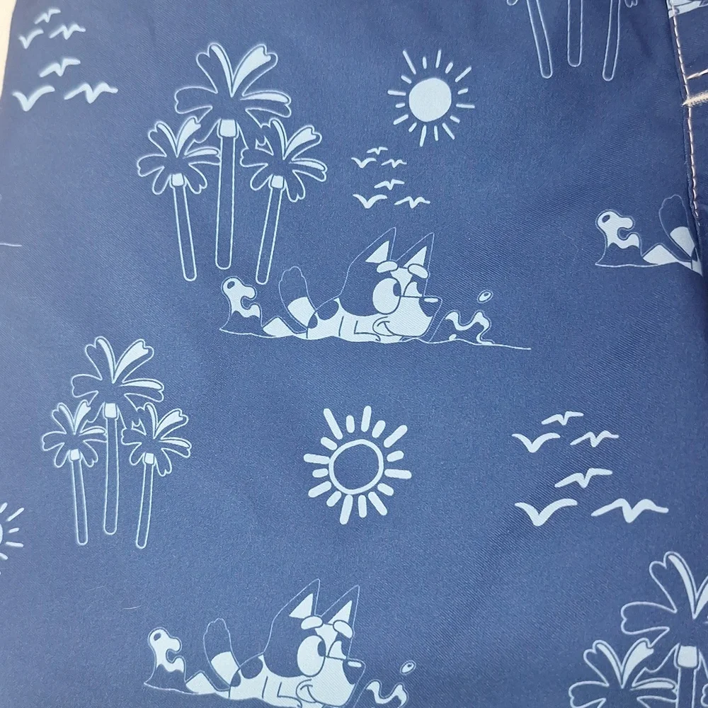 Kids Bluey Cartoon Swim Trunks Shorts Summer - Picture 3 of 6